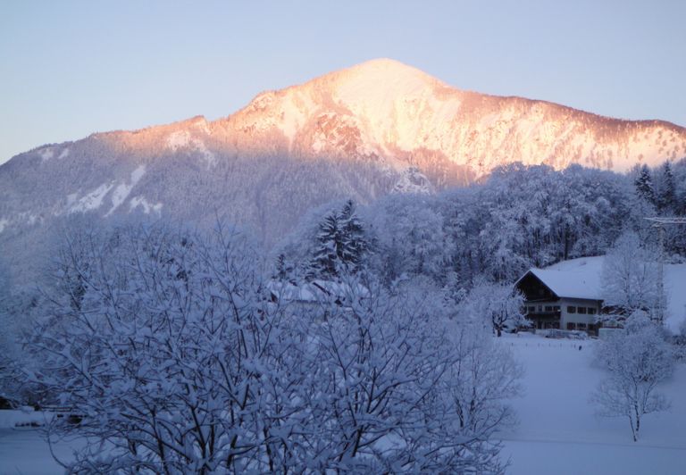 Blick auf die Hochplatte im Winter